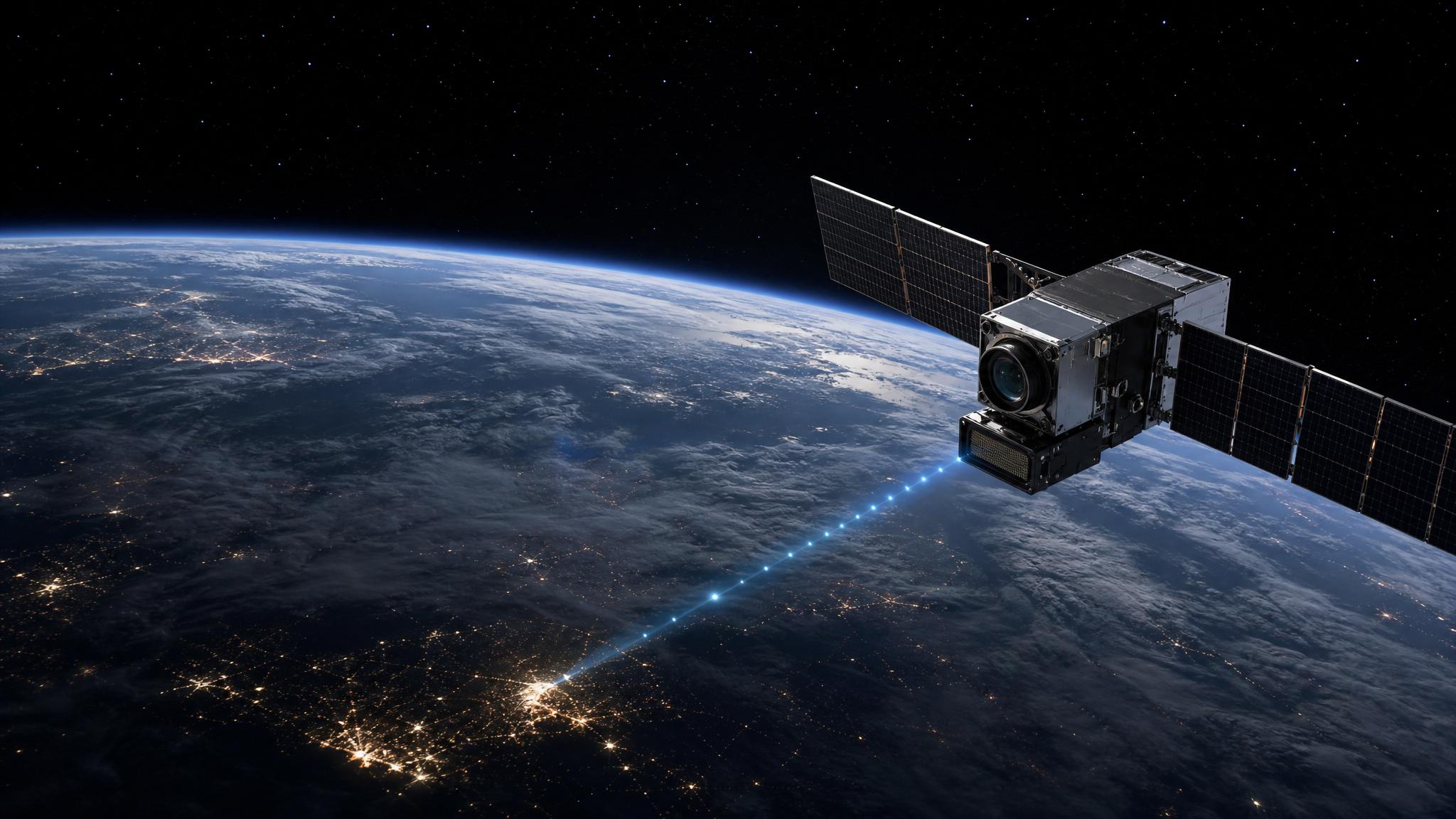 Tactical space reconnaissance satellite network in contested military orbit