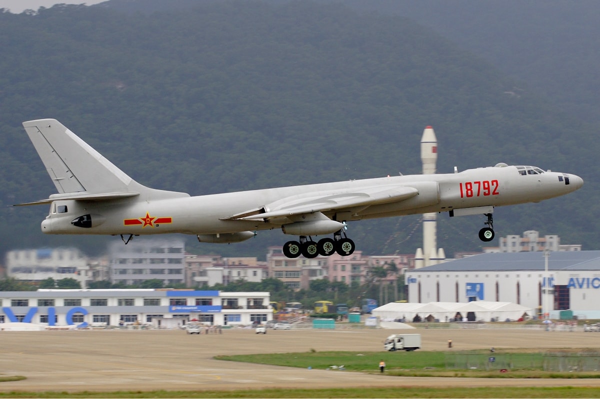 PLA H-6 bomber airborne platform for H-6N nuclear deterrence analysis