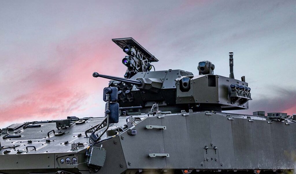 The Guardian 30 is an uncrewed turret with no platform intrusion, with ammunition stored in the turret and consequently has to be externally resupplied. [EM&E]