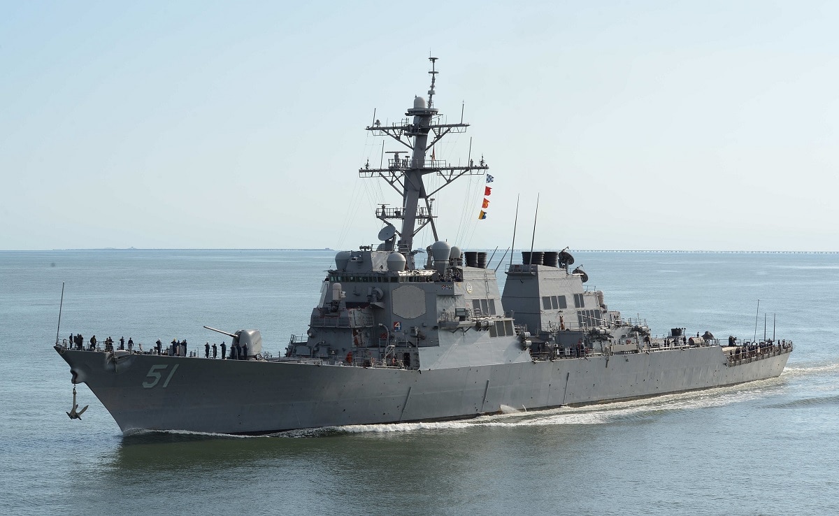 USS Arleigh Burke DDG-51 lead ship of class Taiwan Strait freedom of navigation