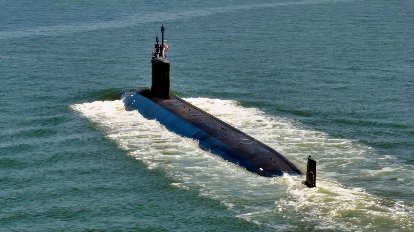 US Navy Virginia-class submarine at sea for Submarine Rotational Force West