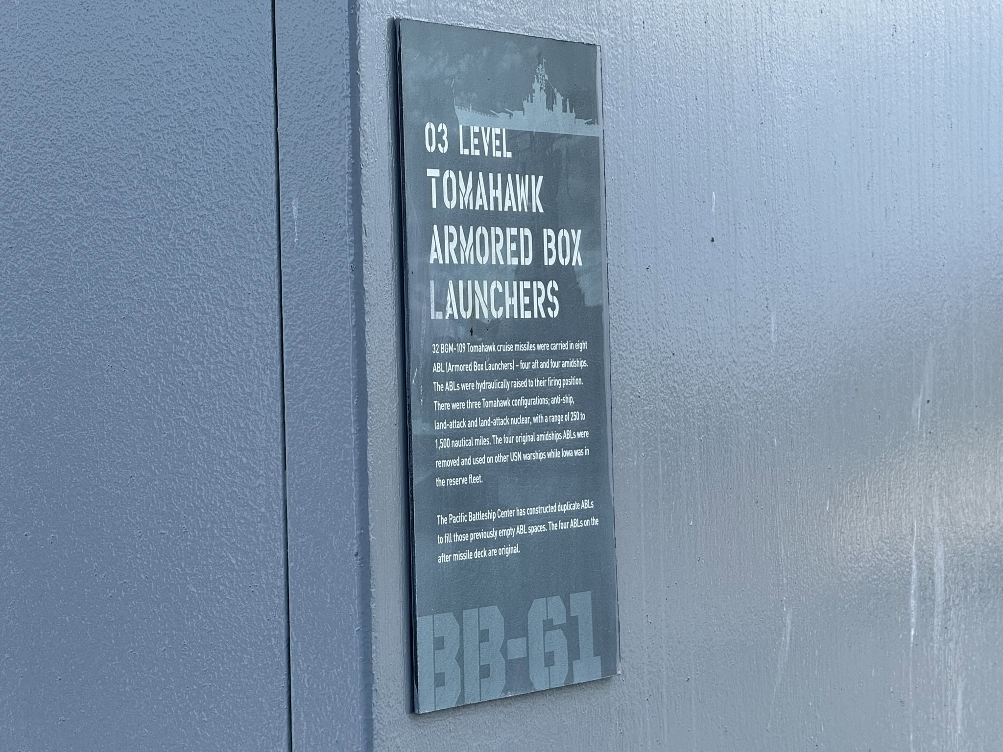 Tomahawk Box on USS Iowa.