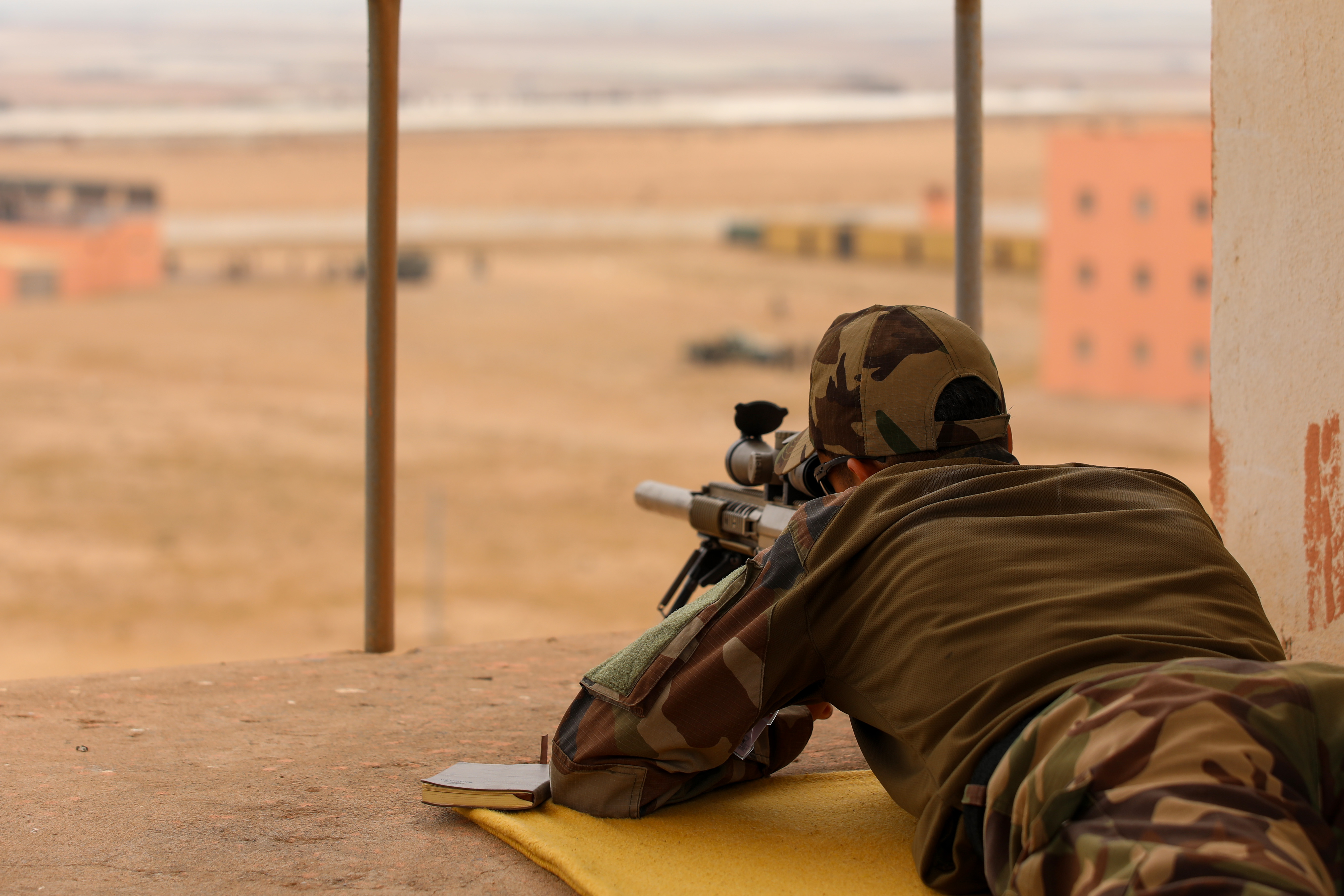 African military sniper during regional training exercise