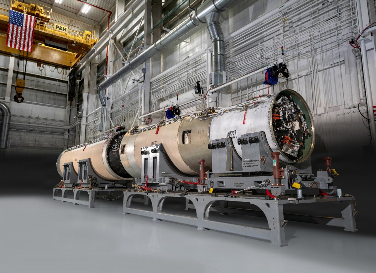 A booster for the LGM-35A Sentinel ICBM.