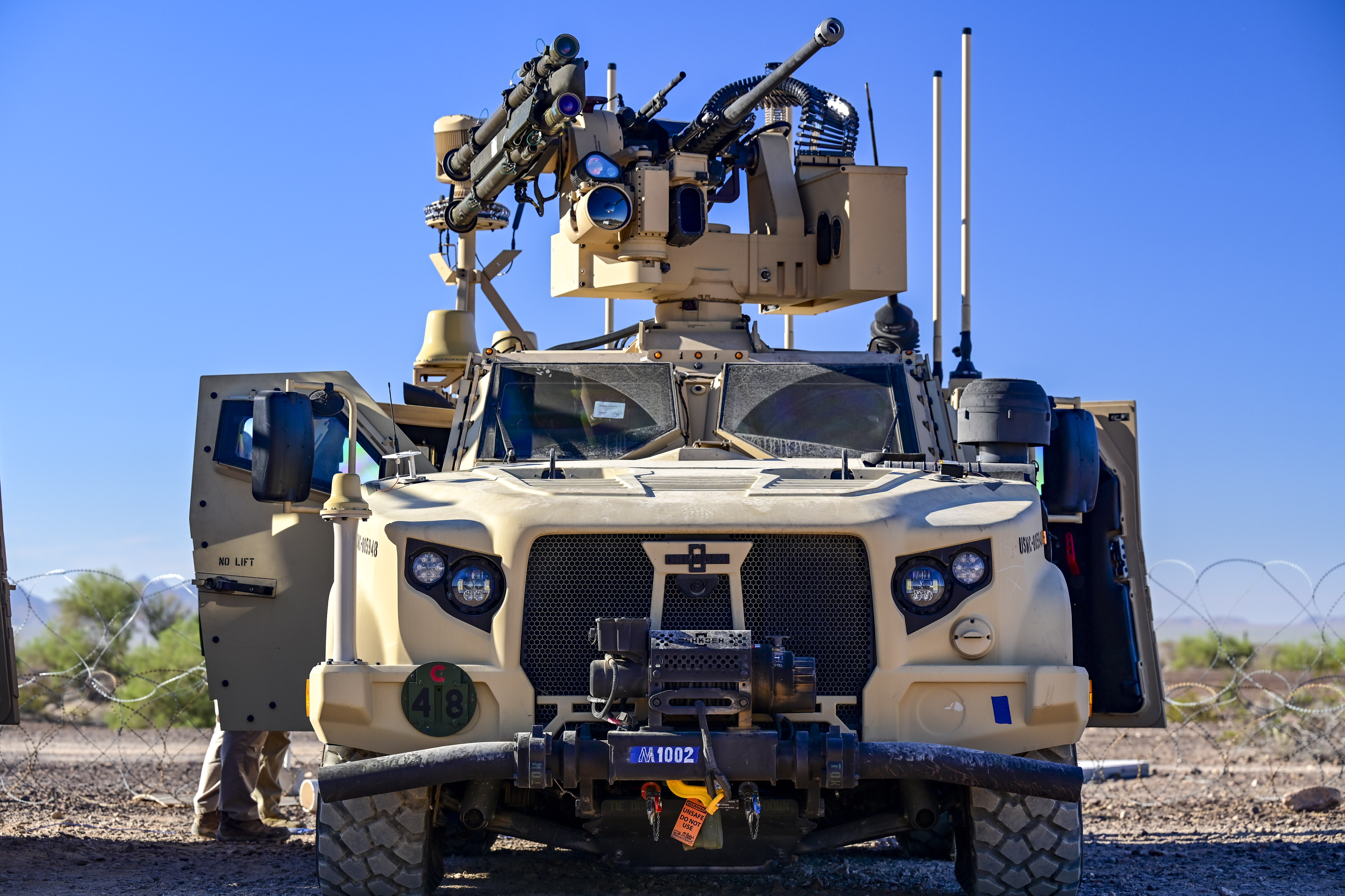 A Marine Air Defense Integrated System at Yuma Proving Grounds, Yuma, Arizona, Sept. 27, 2023. (Neil Mabini/Navy)