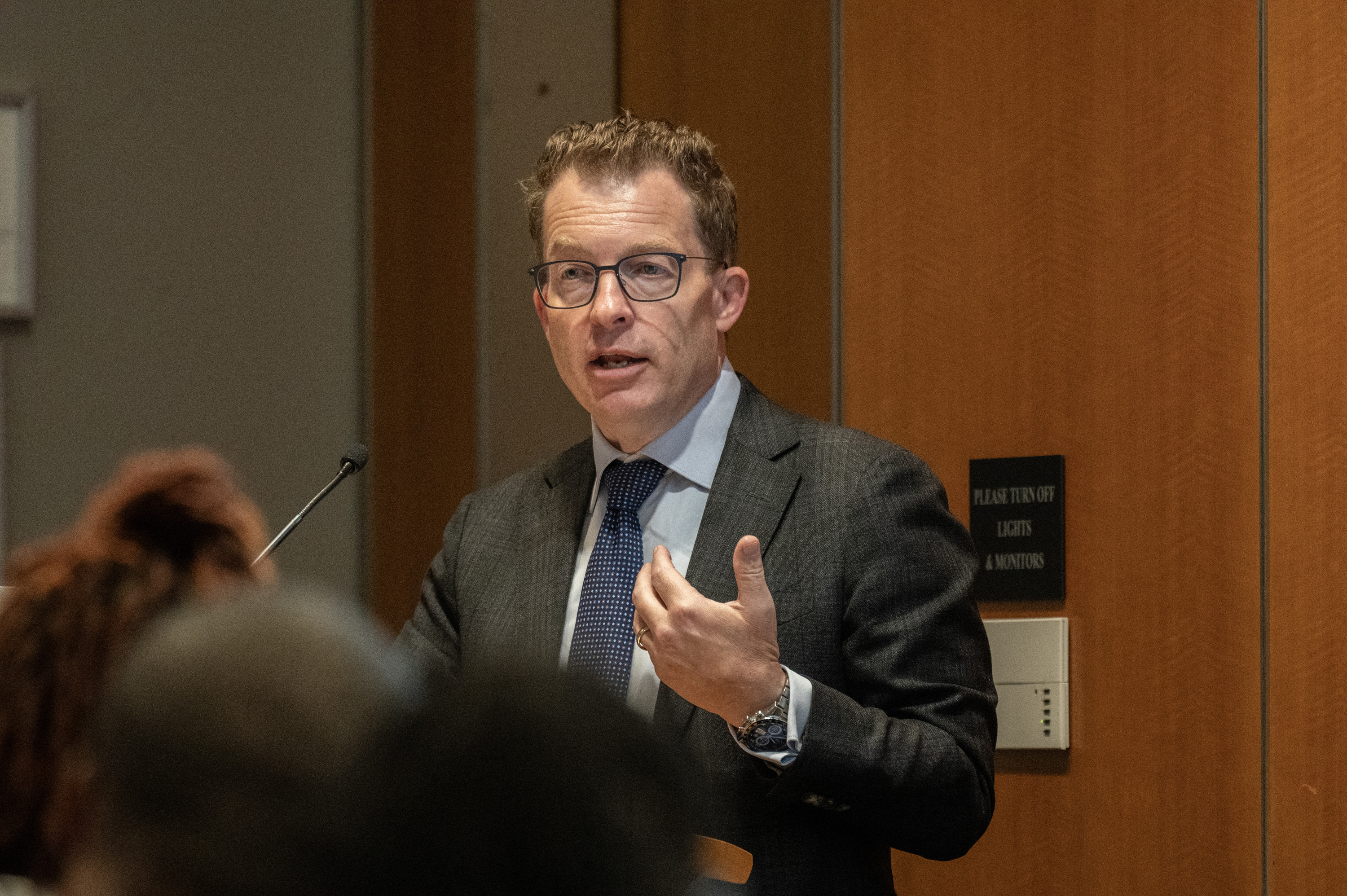 Then-DCSA Director David M. Cattler speaks at the Inaugrual NIPS Signatory Conference in McLean, Virginia, Aug. 1, 2024 (Christopher P. Gillis/DOD).