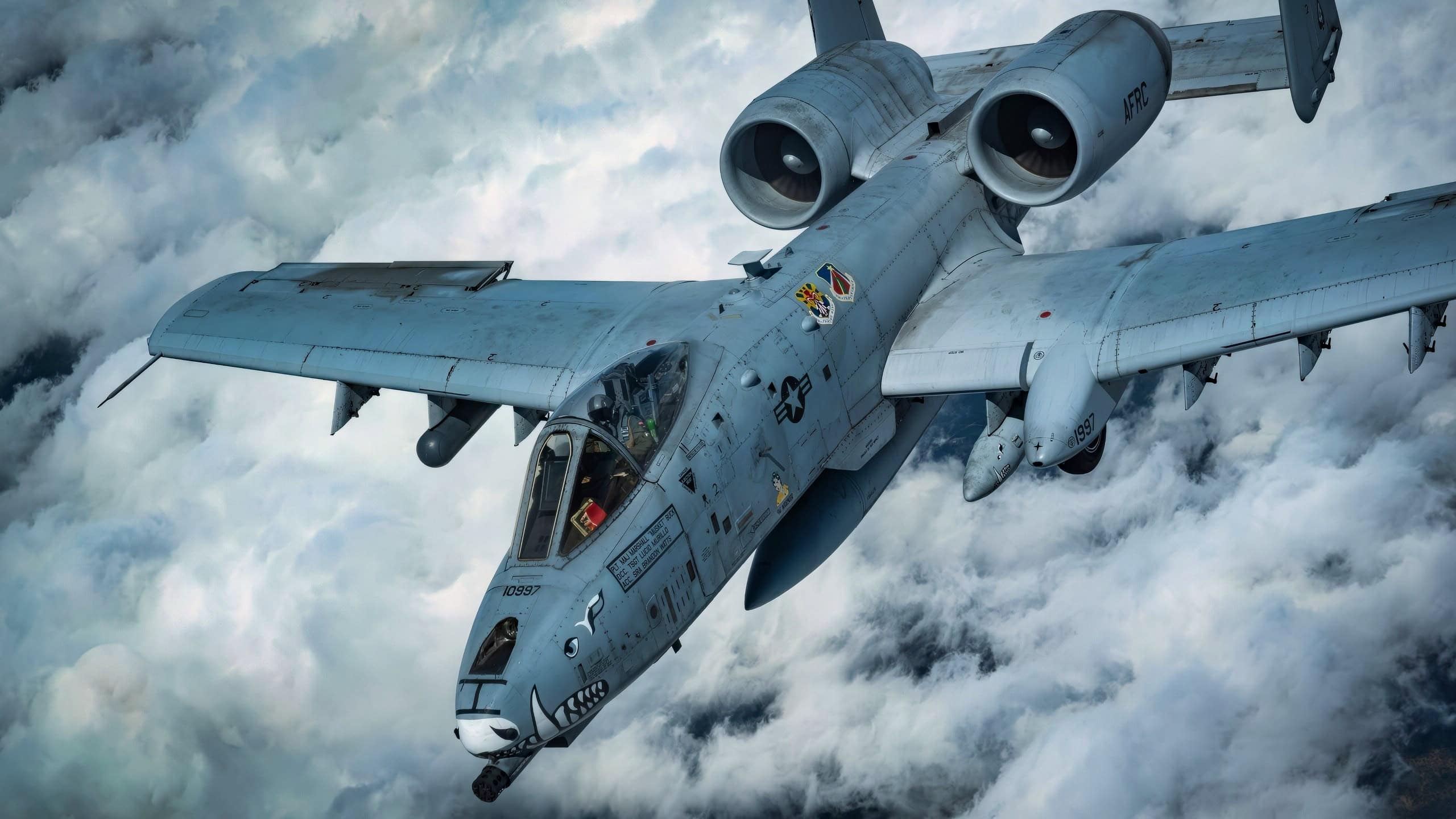 A U.S. Air Force Reserve A-10 Thunderbolt II assigned to the 64th Air Expeditionary Wing banks right after refueling from a U.S. Air Force KC-135 Stratotanker assigned to the 336th Air Refueling Squadron, March Air Reserve Base, California, during exercise Resolute Sentinel 23 over Talara, Peru, July 19, 2023. Resolute Sentinel improves readiness of U.S. and partner nation military and interagency personnel through joint defense interoperability training, engineering projects and knowledge exchanges. (U.S. Air Force photo by Master Sgt. Chris Hibben)