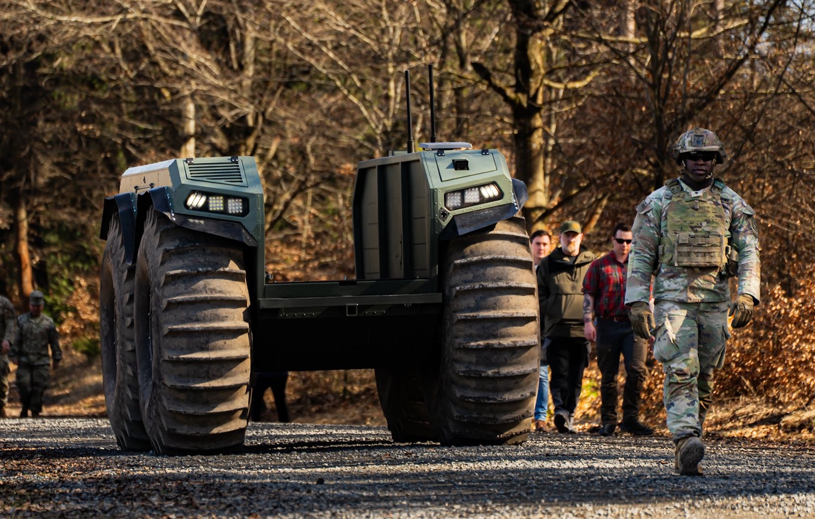 UNEX unmanned ground vehicle.