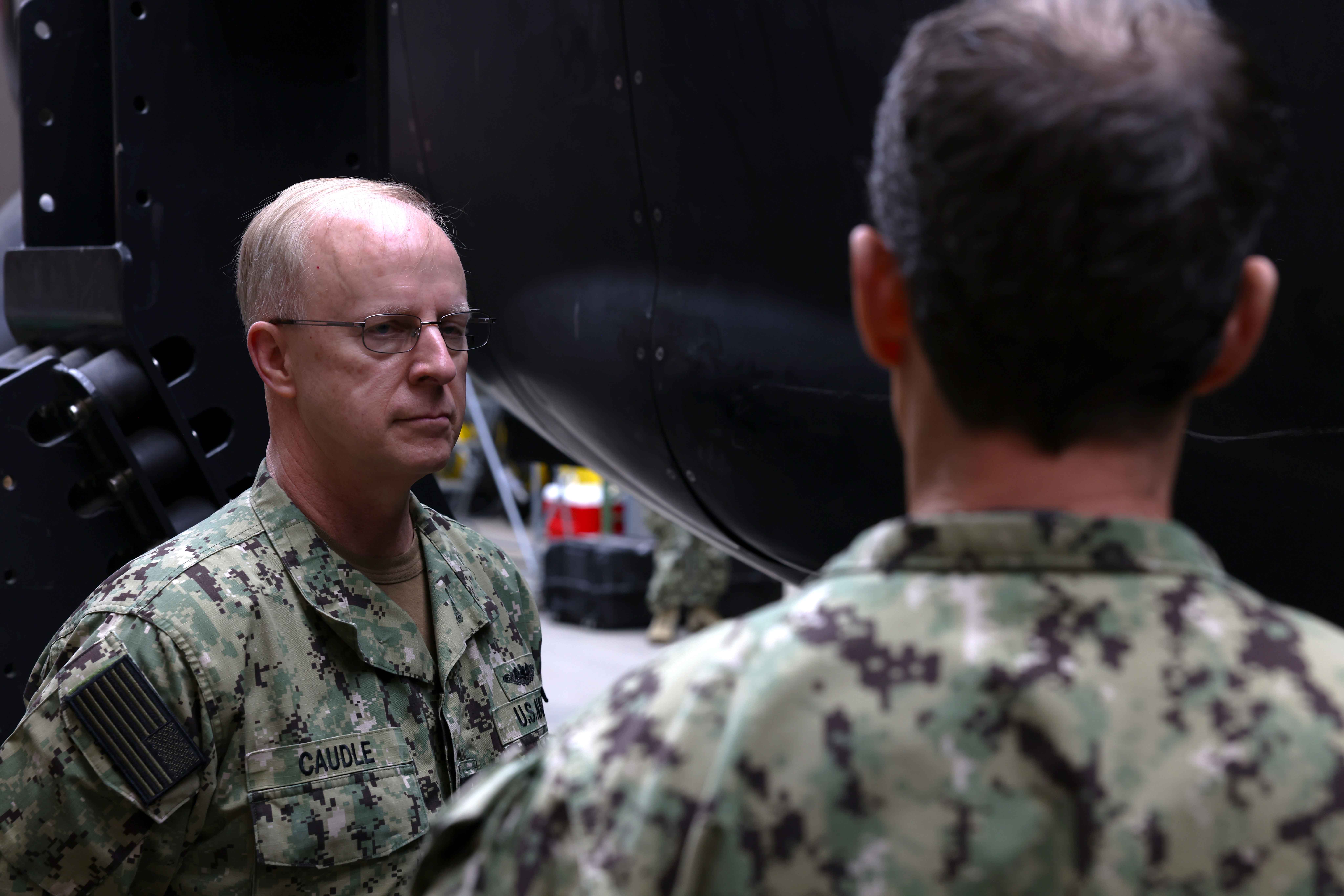 Adm. Daryl Caudle visits an East Coast-based Naval Special Warfare unit, April 2023.  (MC1 John Kotara/U.S. Navy)