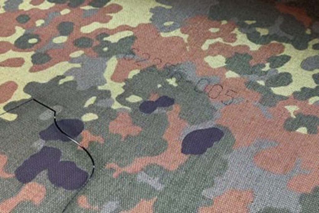 Protective textile permanent marking by laser engraving [Photo © eurolaser] 