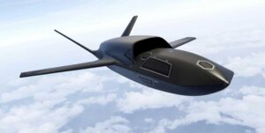 As part of its comprehensive and versatile UAS portfolio, Airbus will be presenting the new uncrewed collaborative combat aircraft Ravenstorm. [Copyright: Airbus]