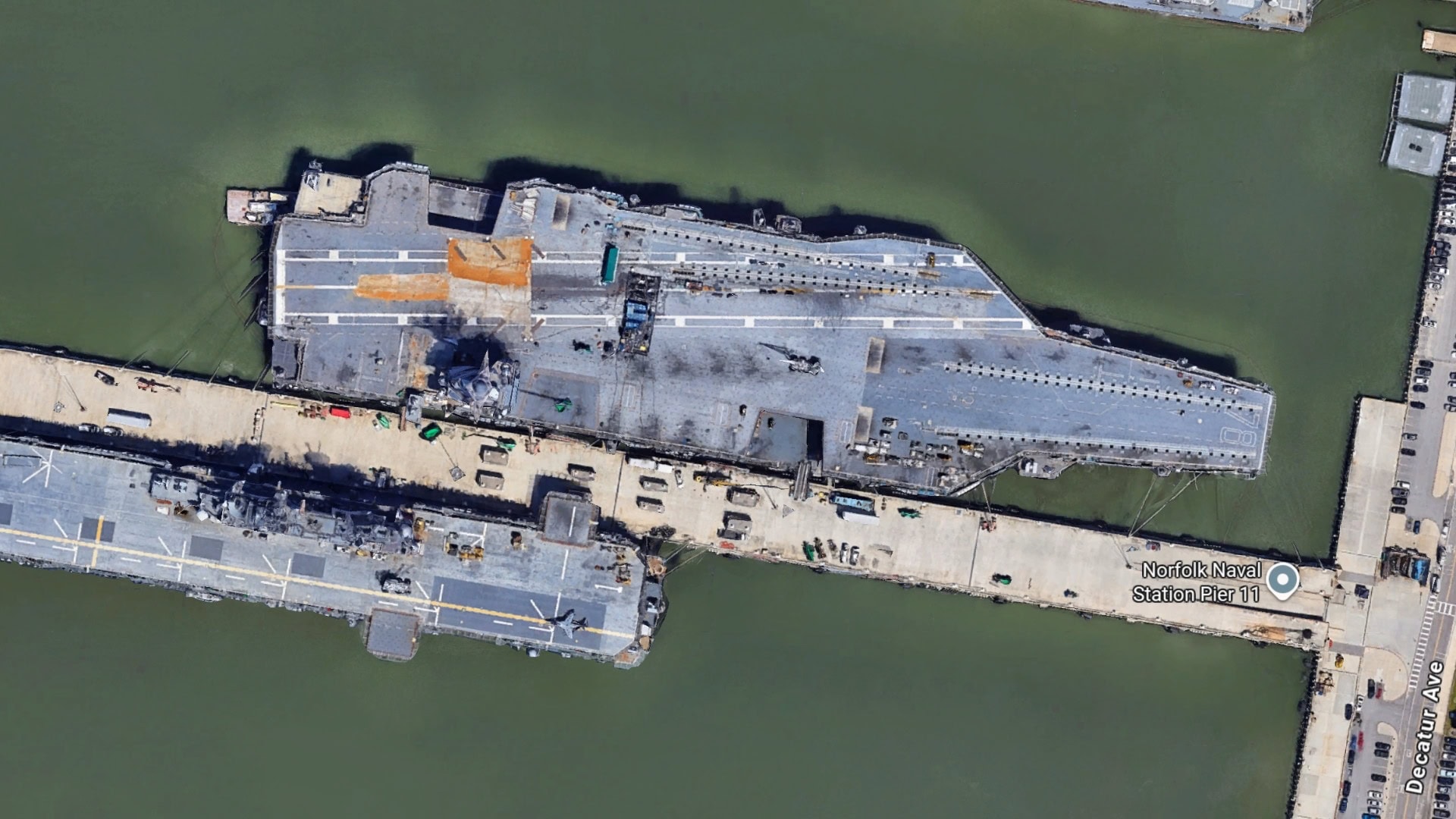 USS Gerald R. Ford Google Maps Photo