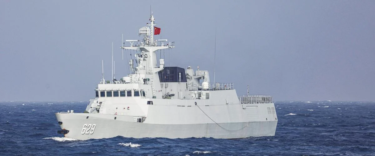 PLA Type 056 corvette operating in the South China Sea