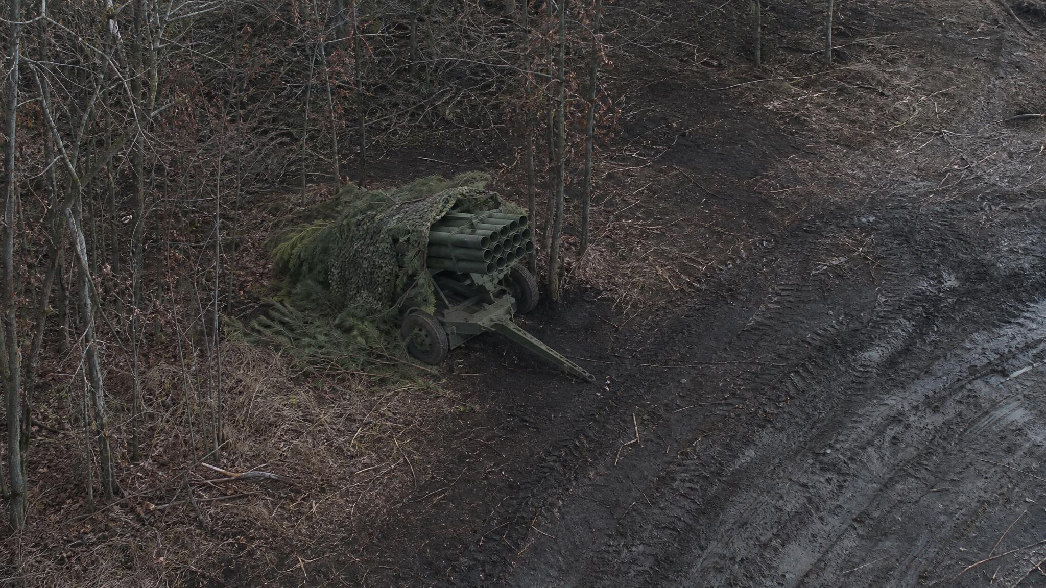 Type 63 107mm MLRS concept image in Ukraine woodland position