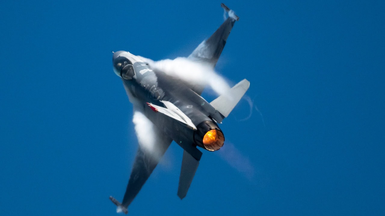 U.S. Air Force Capt. Ethan “Bantam” Smith, Pacific Air Forces F-16 Demonstration Team pilot, conducts a falcon turn during Misawa Air Fest at Misawa Air Base, Japan, Sept. 8, 2024. The demonstration team’s primary mission is to inspire goodwill and promote positive relations between the U.S. and partner nations across the Indo-Pacific region by showcasing displays of F-16 combat prowess and dedication to U.S. Air Force core values. (U.S. Air Force photo by Tech. Sgt. Peter Reft)