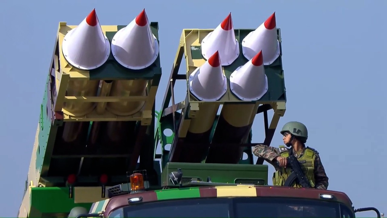 Taiwan Hsiung Feng anti-ship missile launcher on military truck, Republic of China Army coastal defense