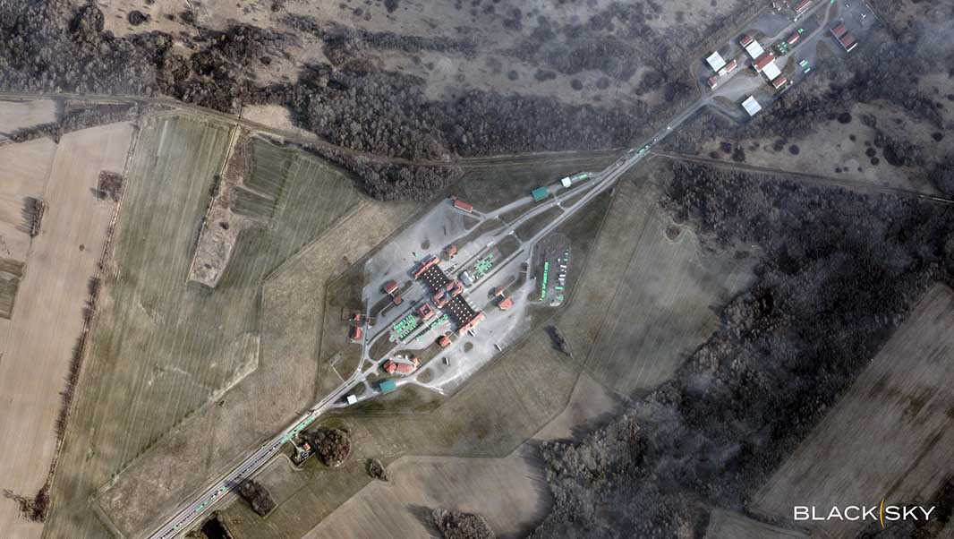 BlackSky satellite imagery of the Poland Russia border corridor near Kaliningrad