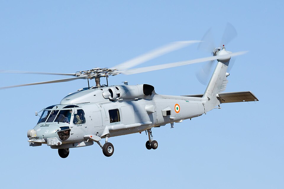 MH-60R Seahawk anti-submarine warfare helicopter in flight