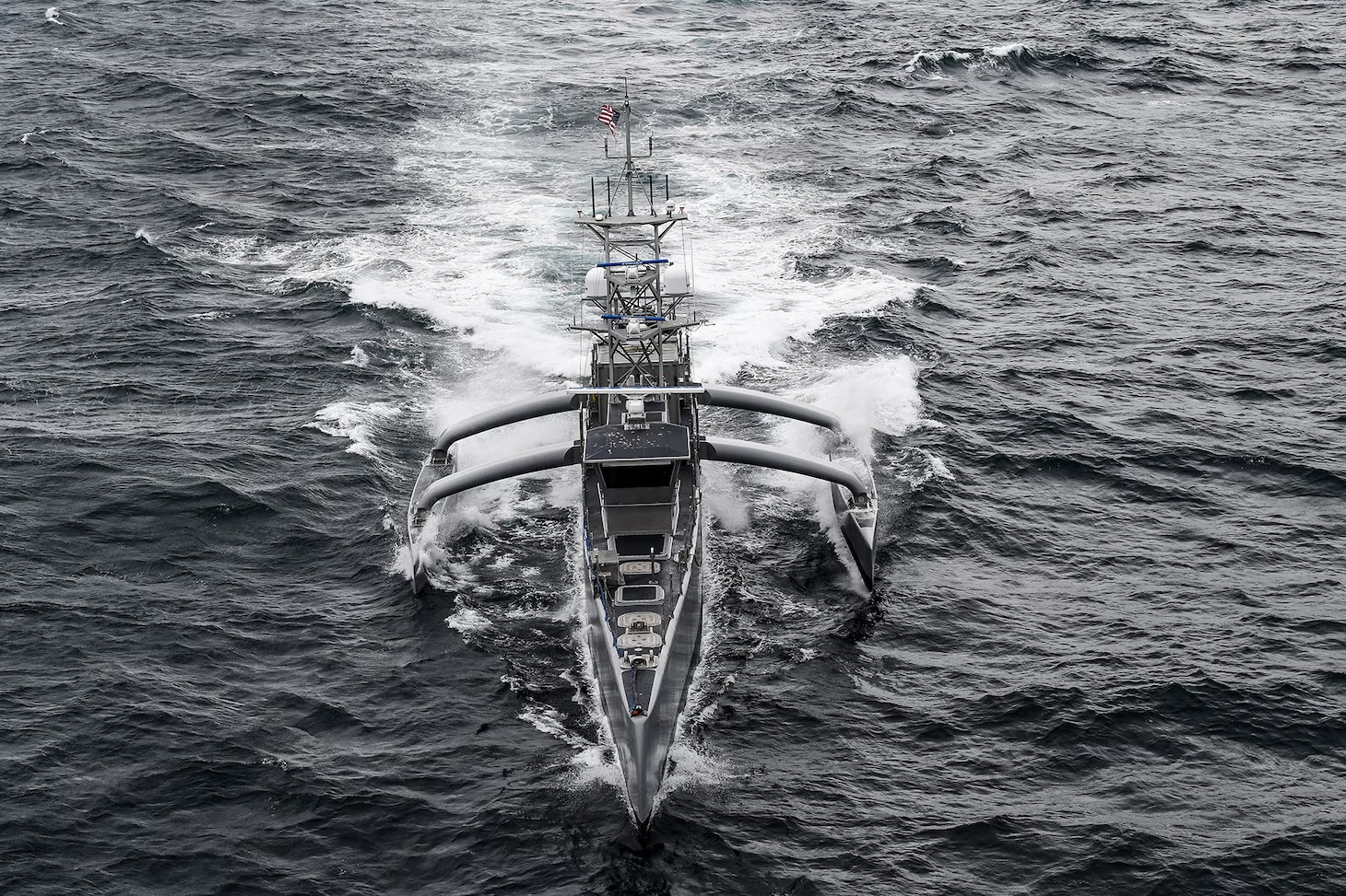Sea Hunter and Seahawk were the first autonomous MUSVs operated by the U.S. Navy. (Navy)