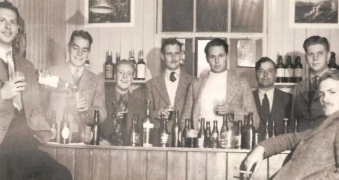 German POWs drink at a local Irish pub. (Curragh History)