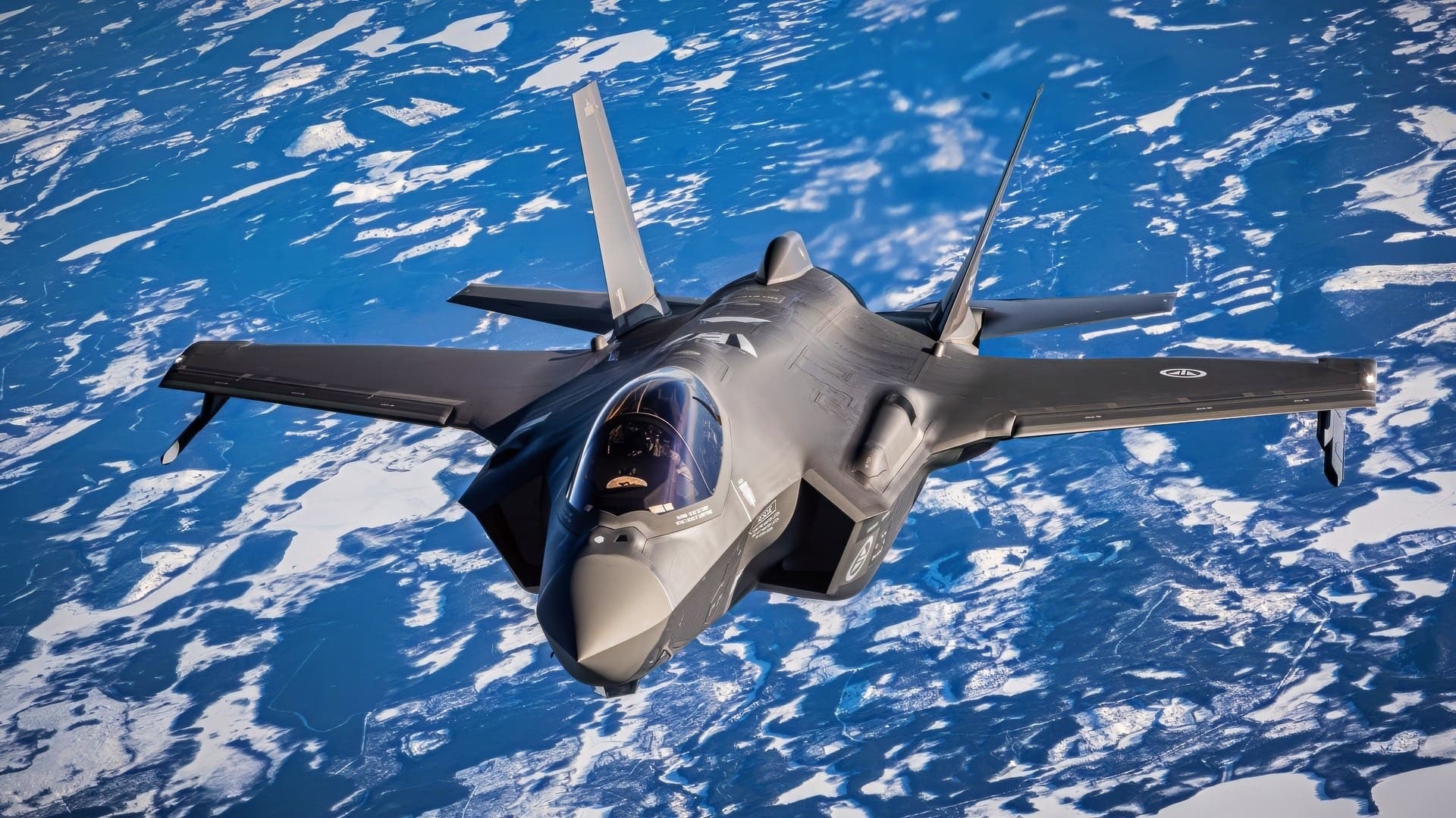 A Norwegian F-35 Lightning II closes the gap to receive fuel from a KC-135 Stratotanker assigned to the 101st Air Refueling Wing during Nordic Response 24, March 11, 2024. The MAINEiacs are staged at RAF Mildenhall, England, to take part in the Norwegian-led exercise taking place in Norway, Sweden and Finland. Exercises like NR24 solidify operational and tactical relationships; synchronizing tactics, techniques and procedures; and strengthen bonds among U.S., Norwegian and Allied and partner forces.