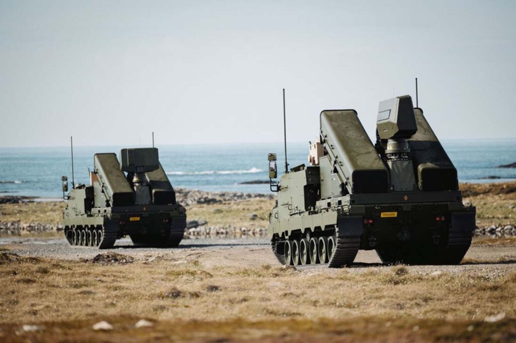 Another trend away from bespoke design is utilising air-to-air missiles shared with air forces for ground-launch use from SAM systems. NOMADS (pictured here) is stated to be able to launch both IRIS-T SLS and AIM-9X. [Kongsberg]