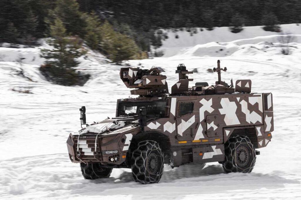 The Serval PPV in French Army service with winter camouflage scheme. [Armée de Terre]