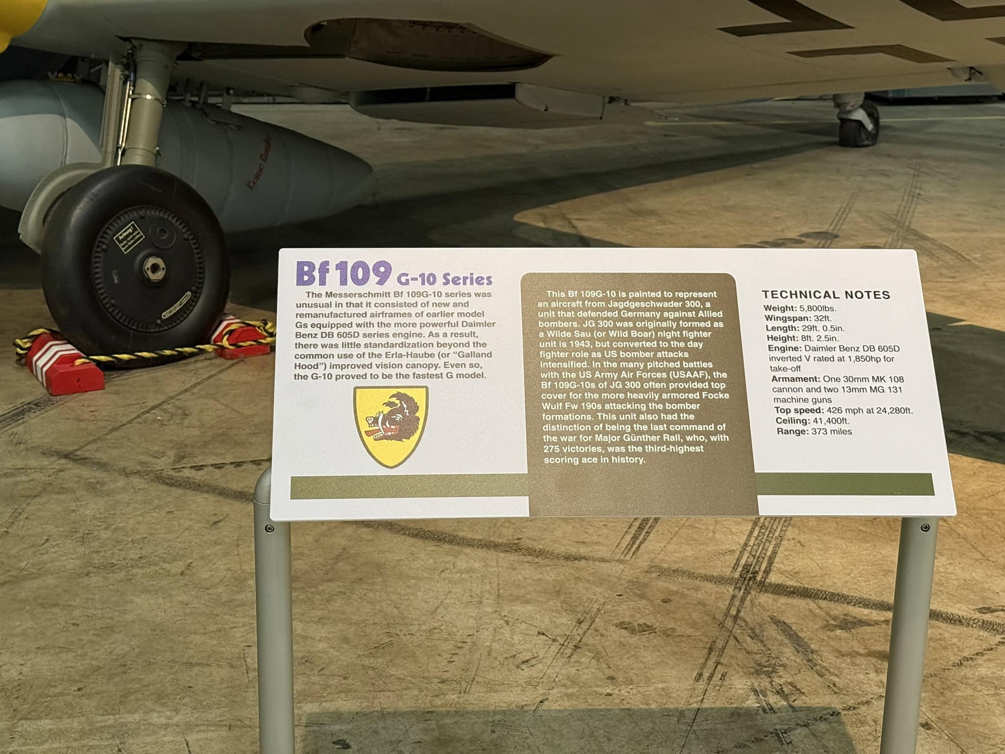 梅塞施密特 Bf 109 19FortyFive 2025年在美国空军国家博物馆的照片。